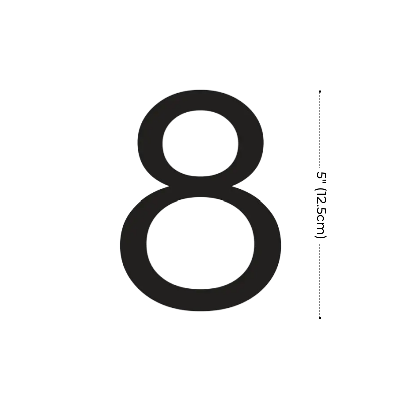 Modern Residential LED House Number Light, Outdoor & Waterproof