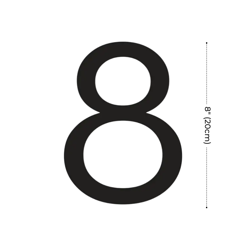 Modern Residential LED House Number Light, Outdoor & Waterproof