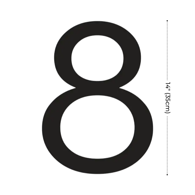 Modern Residential LED House Number Light, Outdoor & Waterproof