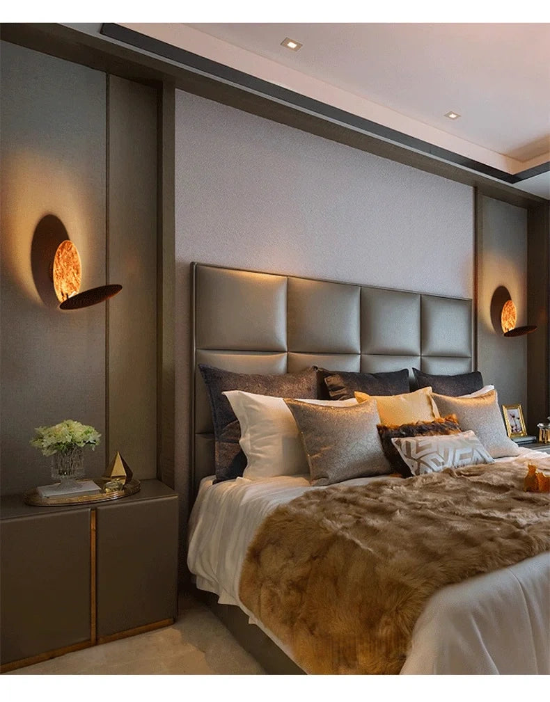 Moon Phase Metal Wall Lamp