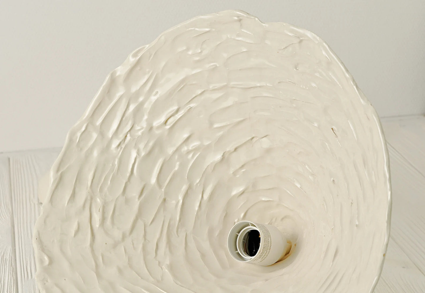 Rustic White Ceramic Pendant Light – Organic Modern Style