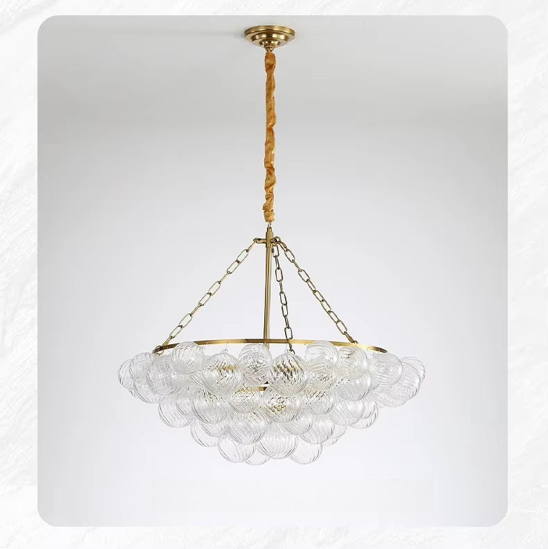 Colette Floating Bubbles 4-Tier Glass Chandelier