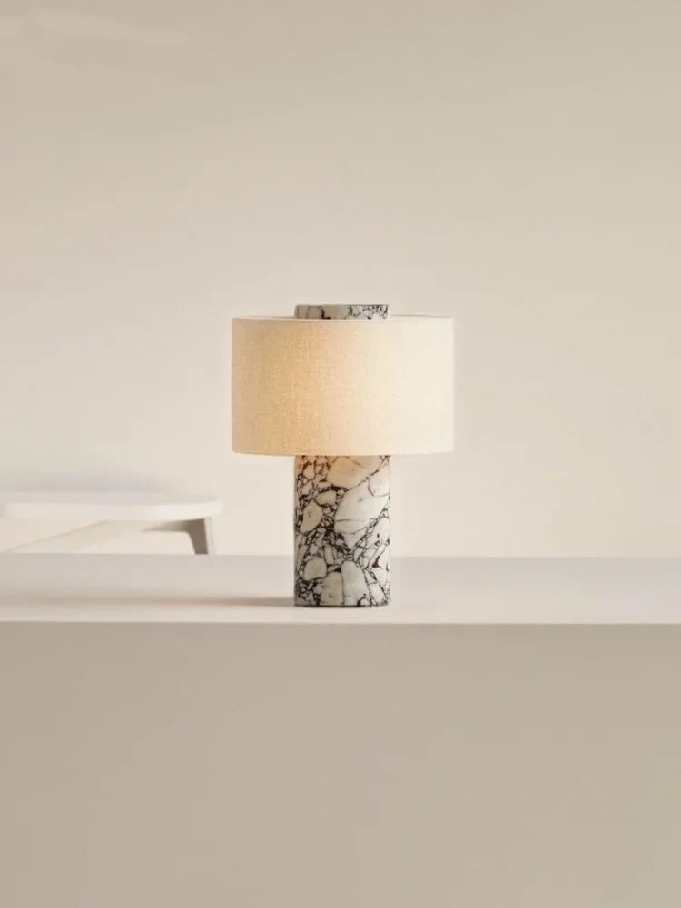 Bianca Portable Marble Table Lamp