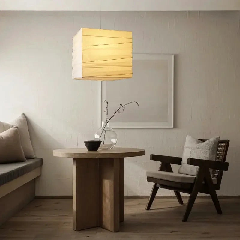 Aki Rice Paper Square Pendant Light