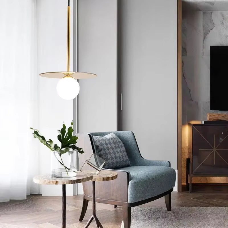 Orion Disc Globe Pendant Light