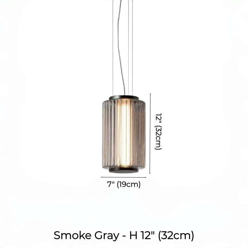 Mallory Column Glass Vertical Pendant Light