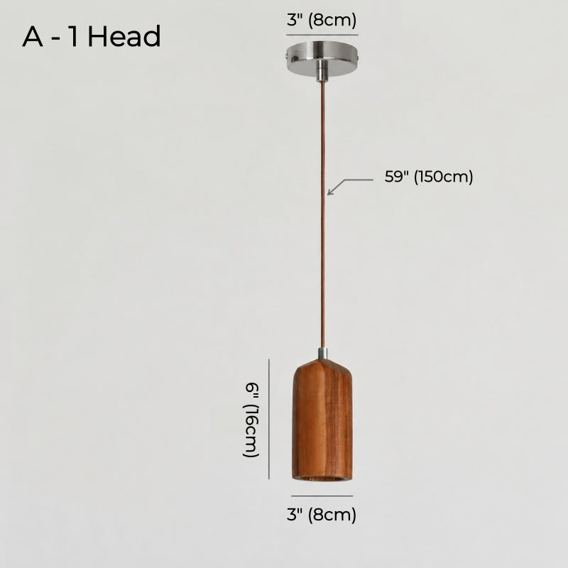 Japanese Minimalist Wood Pendant Light