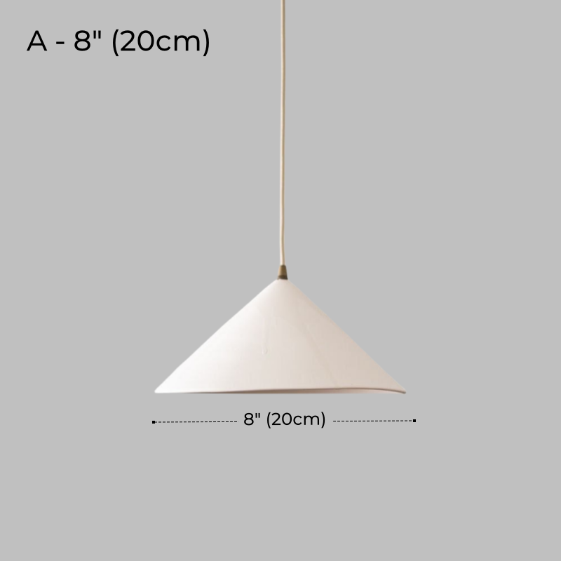 Rustic White Ceramic Pendant Light for Kitchen & Dining