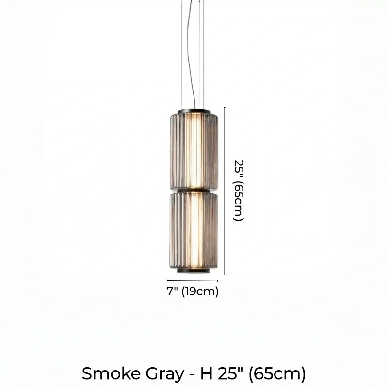 Mallory Column Glass Vertical Pendant Light