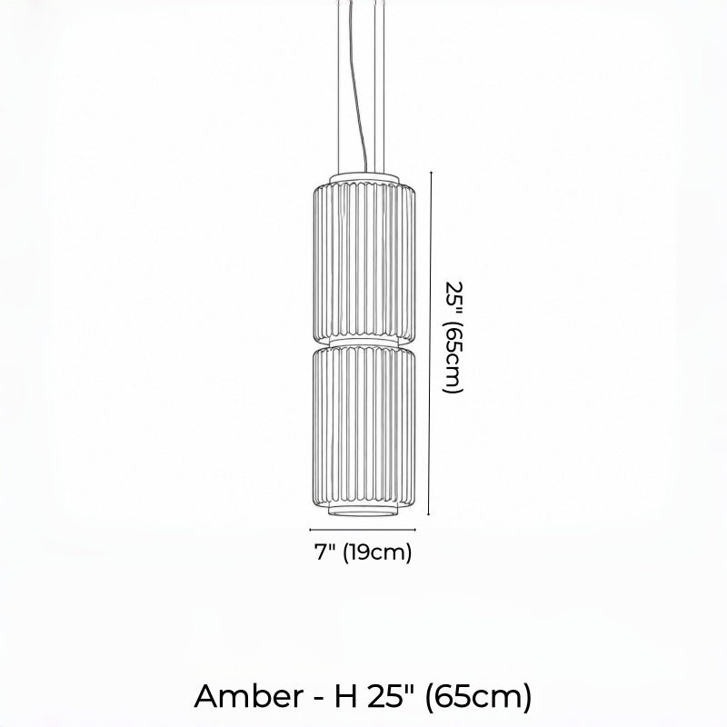 Mallory Column Glass Vertical Pendant Light