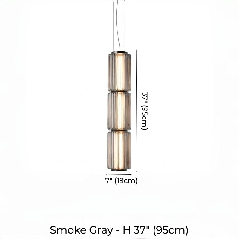 Mallory Column Glass Vertical Pendant Light