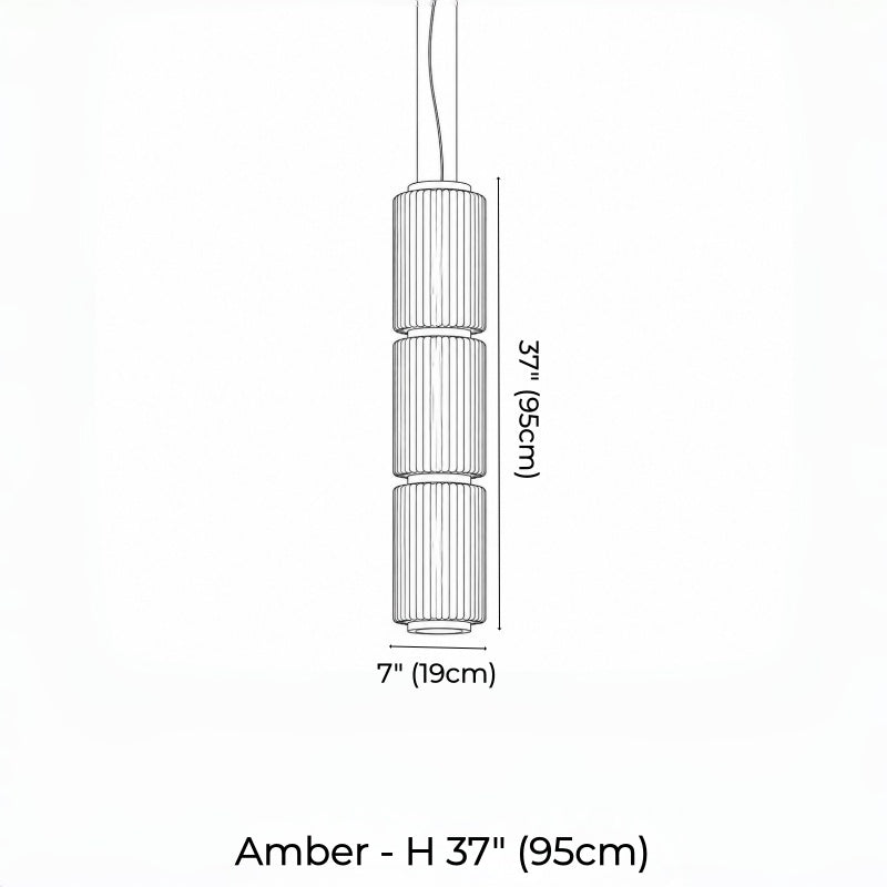 Mallory Column Glass Vertical Pendant Light