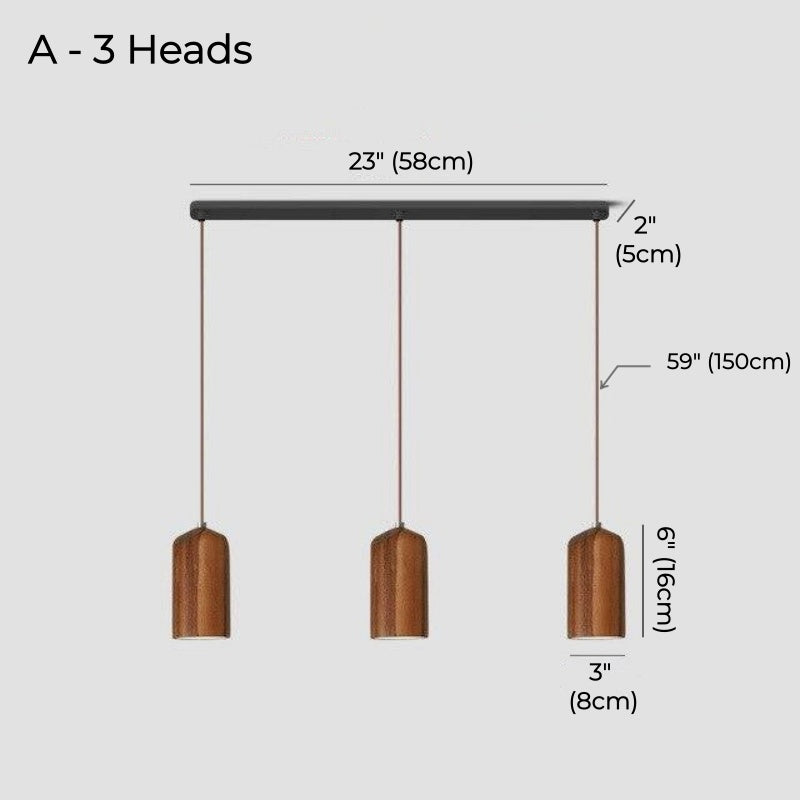 Japanese Minimalist Wood Pendant Light