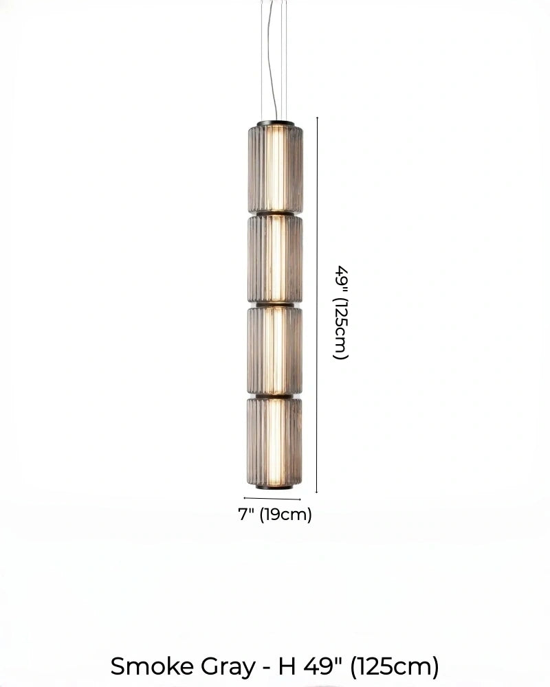 Mallory Column Glass Vertical Pendant Light