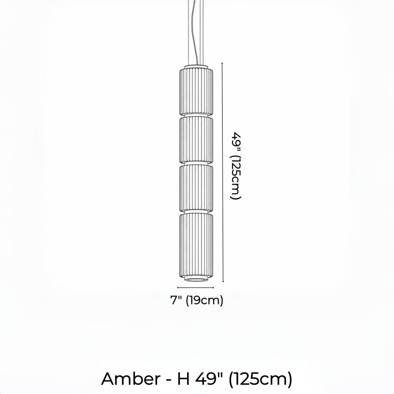 Mallory Column Glass Vertical Pendant Light
