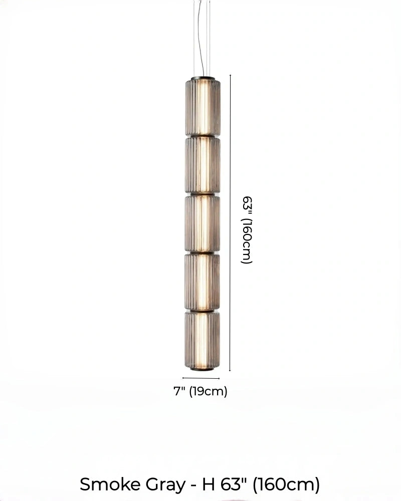 Mallory Column Glass Vertical Pendant Light