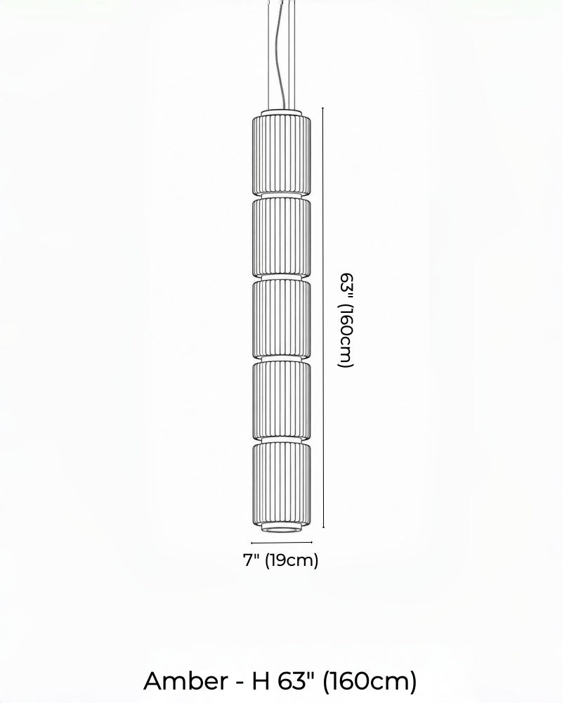 Mallory Column Glass Vertical Pendant Light