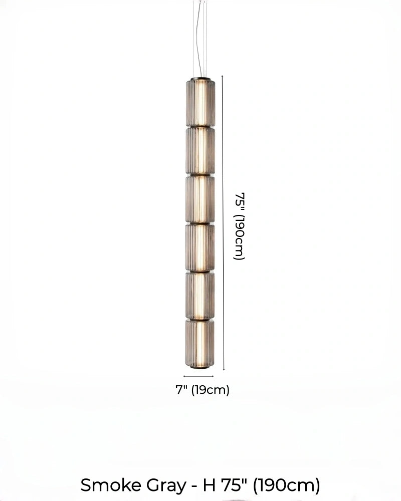 Mallory Column Glass Vertical Pendant Light