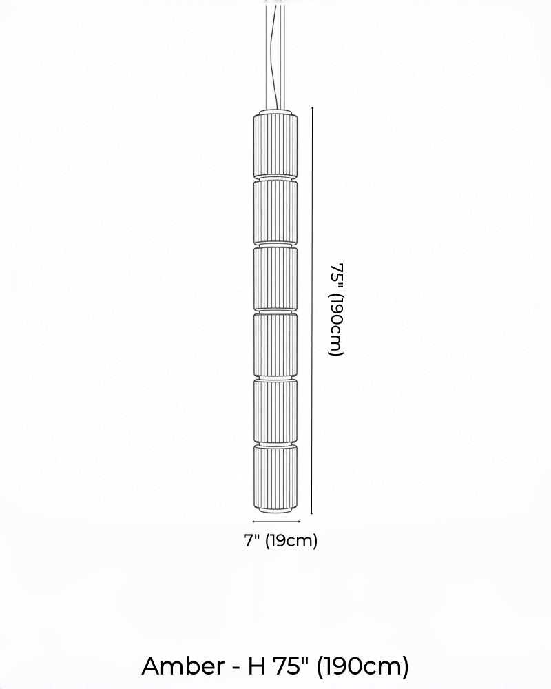 Mallory Column Glass Vertical Pendant Light