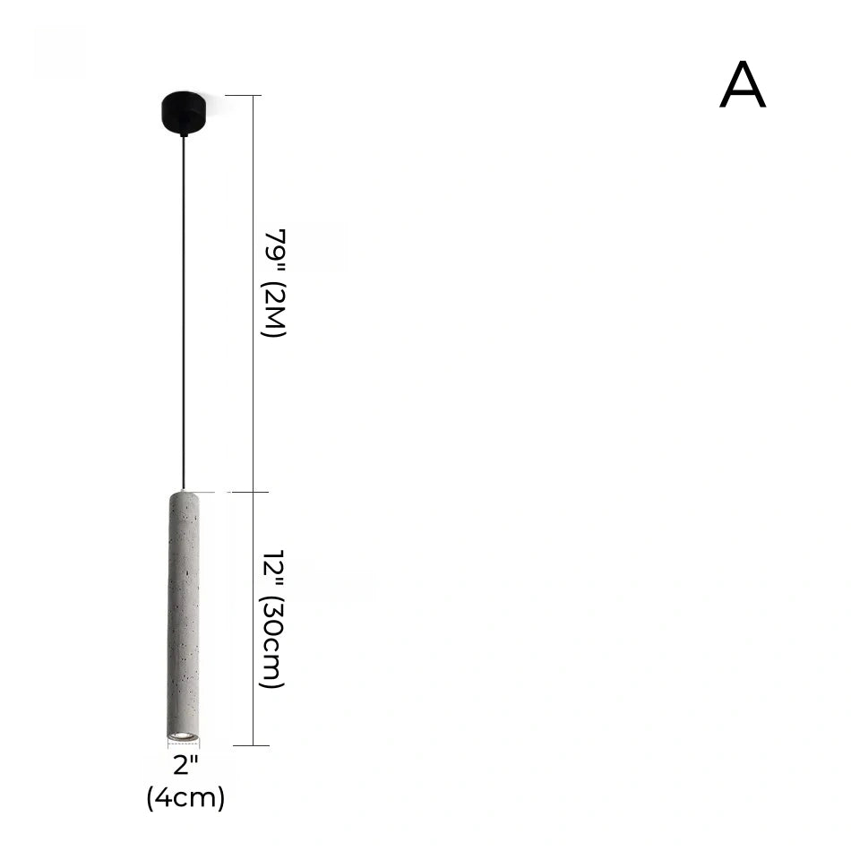 Zylinderzement LED-Beleuchtung, Grau