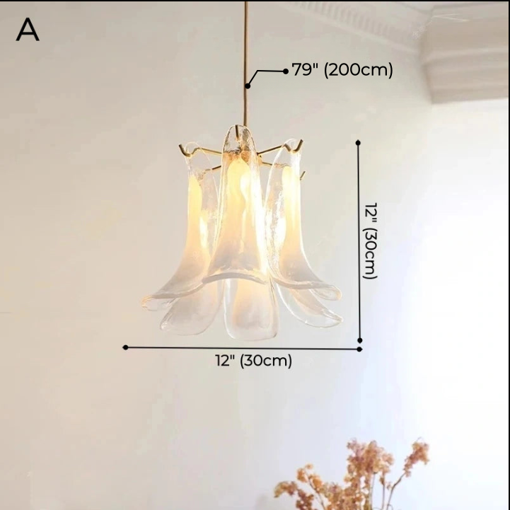 Alessia White Jade Glass Branch Chandelier