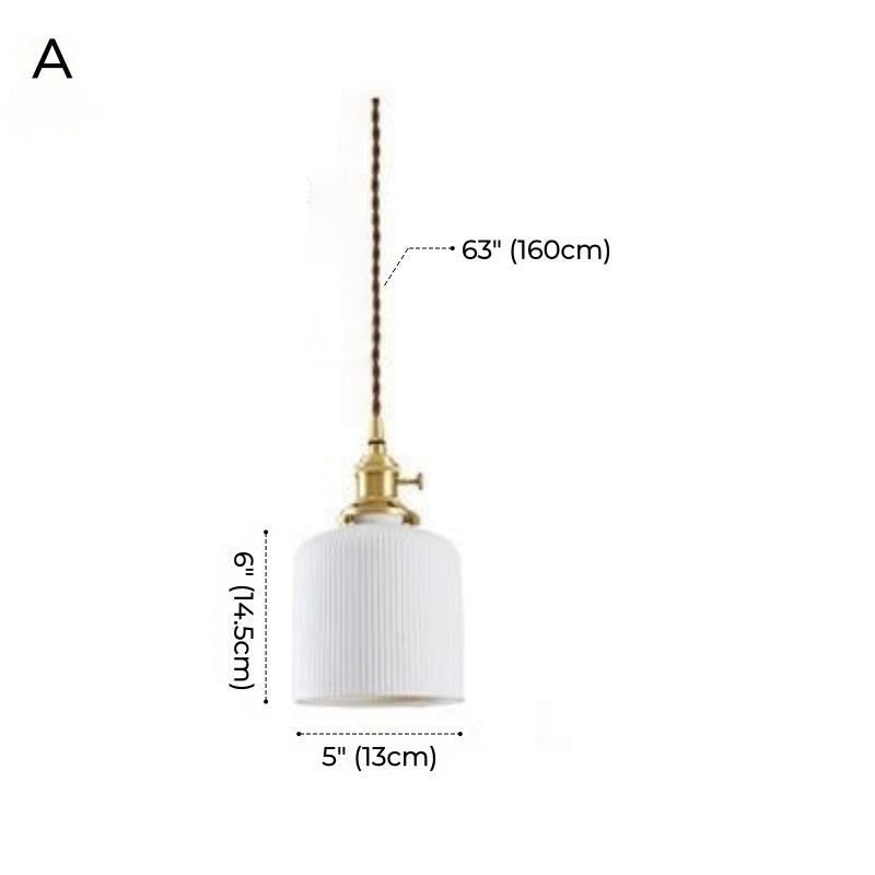 Moderne Pendelleuchte aus Keramik aus der Mitte des Jahrhunderts