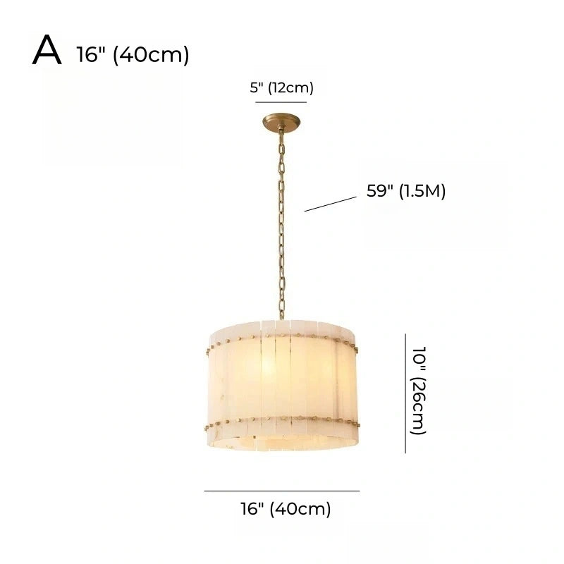 Mallory Multi-Tier Alabaster Chandelier, Dimmable