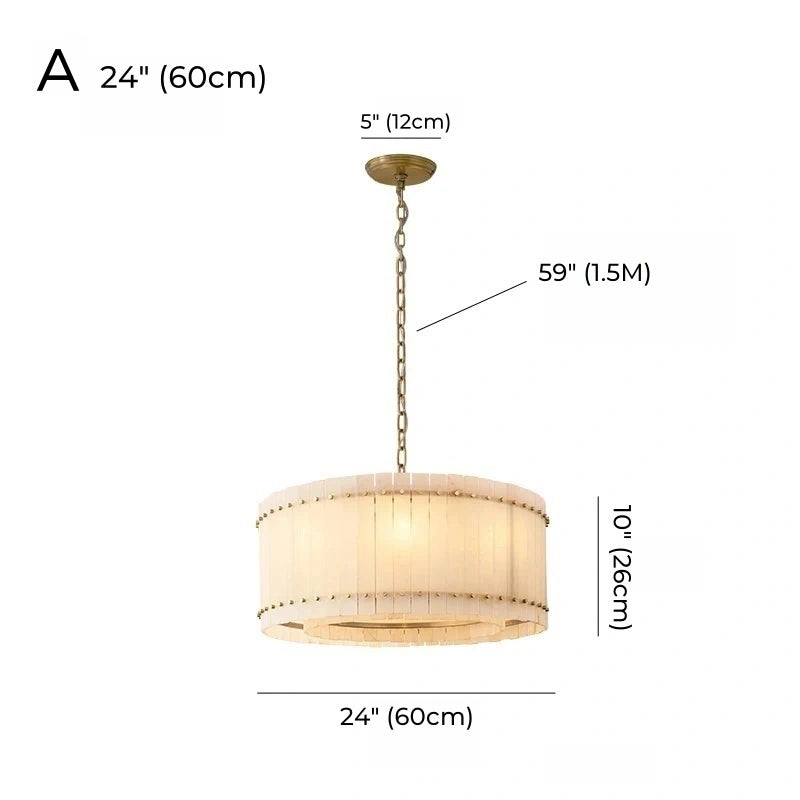 Mallory Multi-Tier Alabaster Chandelier, Dimmable