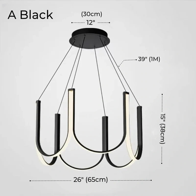 Modern U-Shape LED Pendant Light