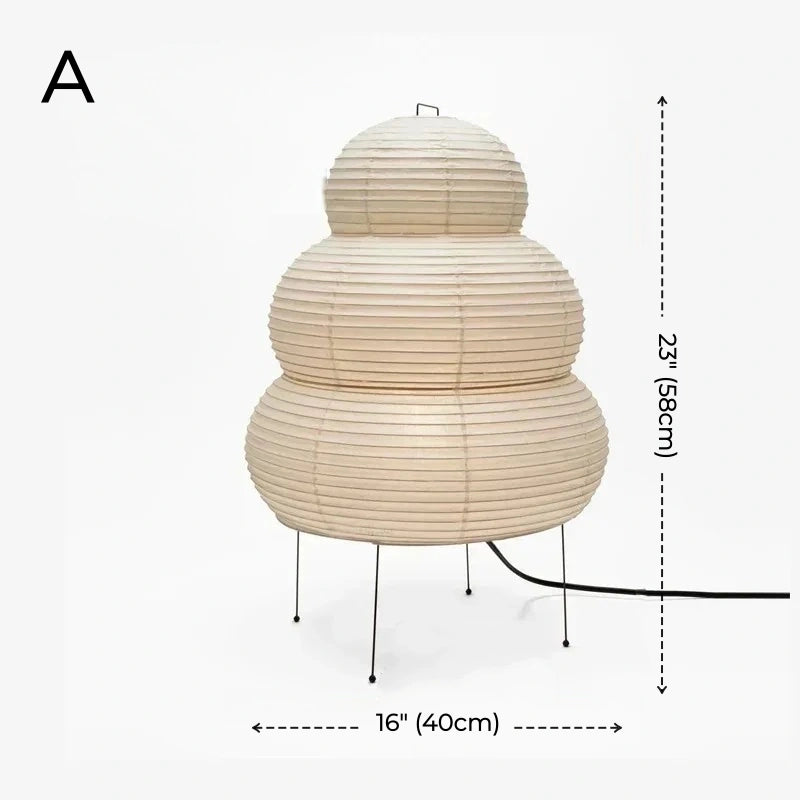 Aki Rice Paper Floor Lamp Collection
