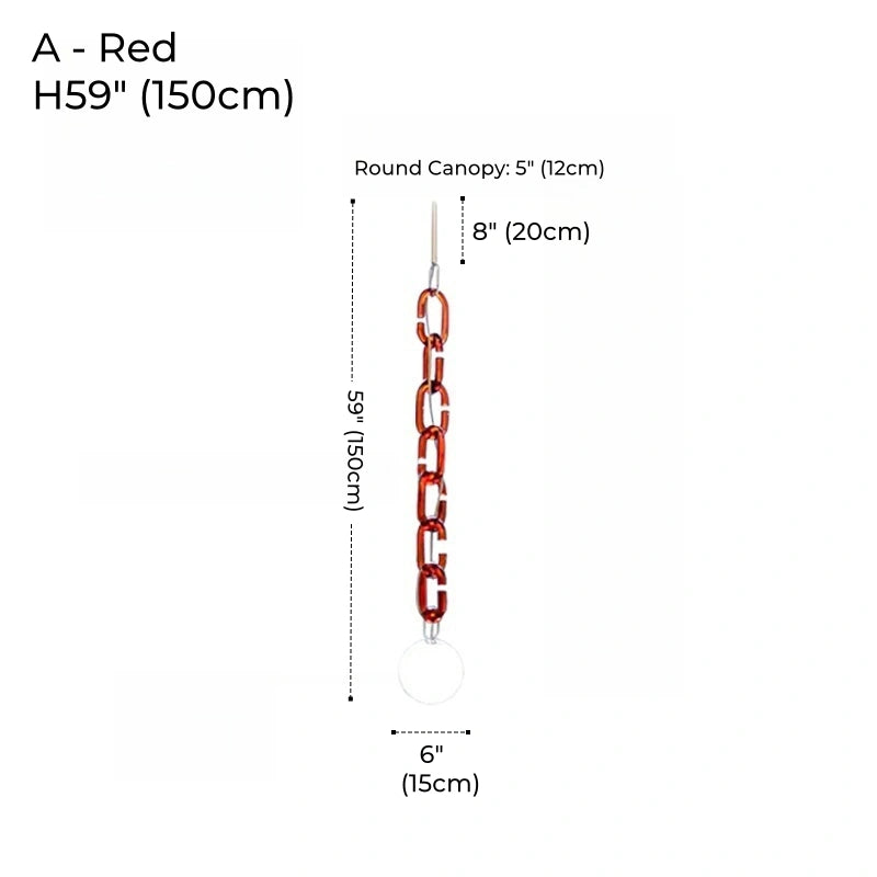 Hanging Chain Pendant Light with Globe