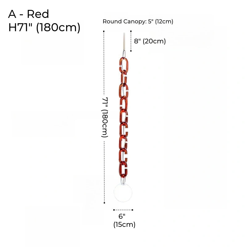 Hanging Chain Pendant Light with Globe