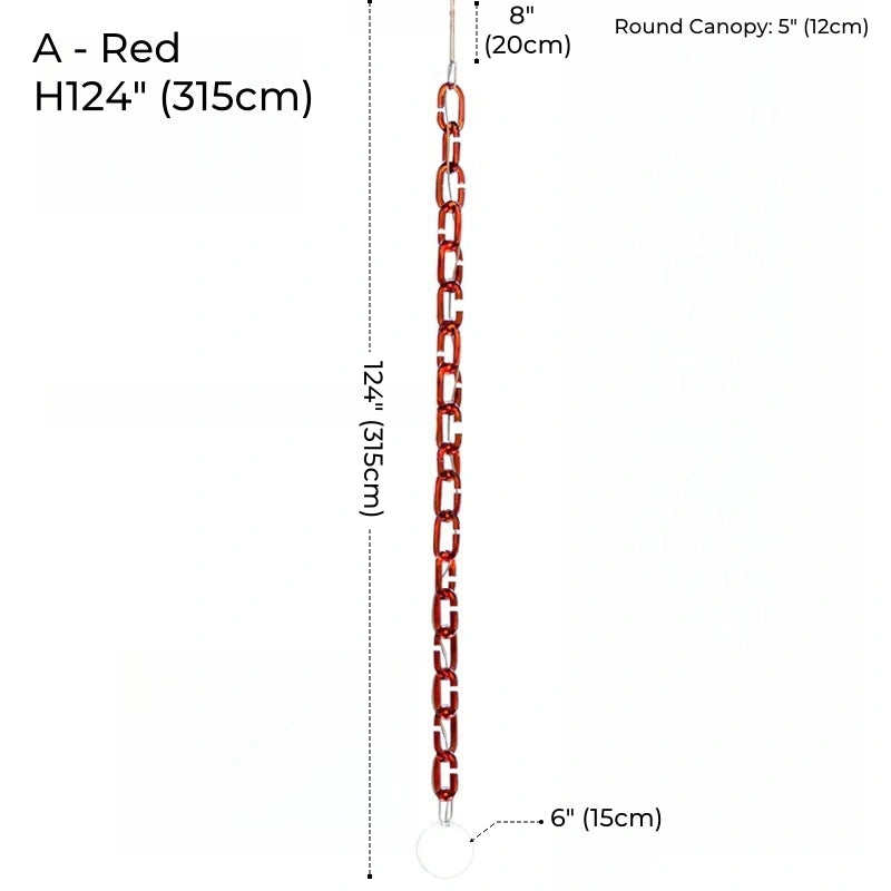 Hanging Chain Pendant Light with Globe