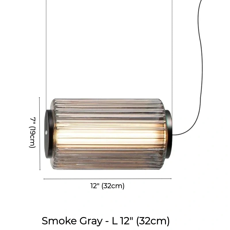 Mallory Column Glass Horizontal Pendant Light