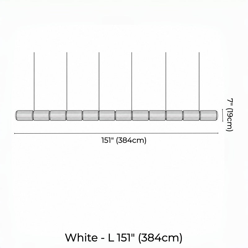 Mallory Column Glass Horizontal Pendant Light