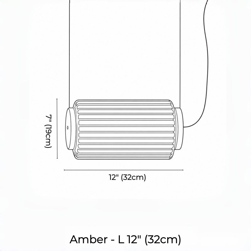 Mallory Column Glass Horizontal Pendant Light