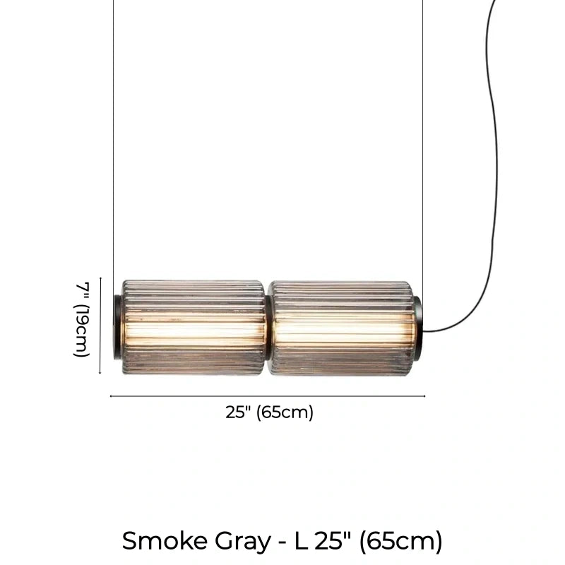 Mallory Column Glass Horizontal Pendant Light