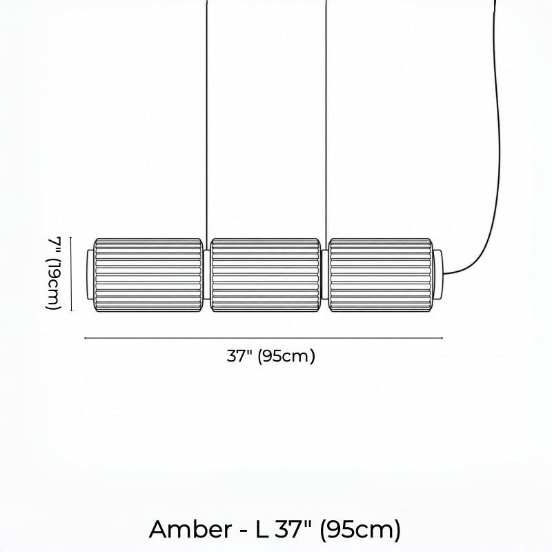 Mallory Column Glass Horizontal Pendant Light