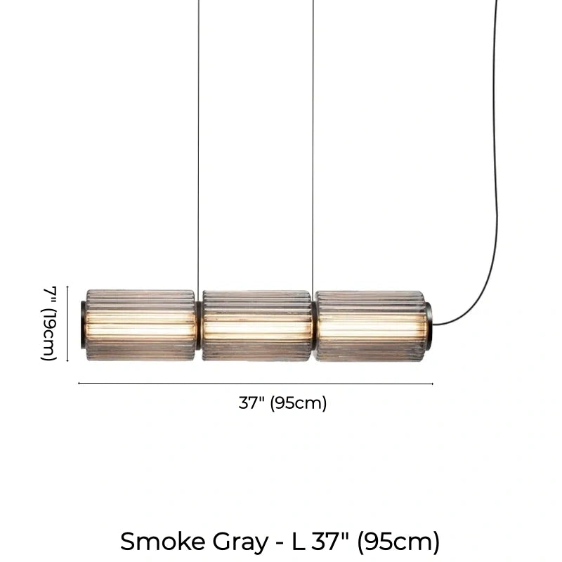 Mallory Column Glass Horizontal Pendant Light
