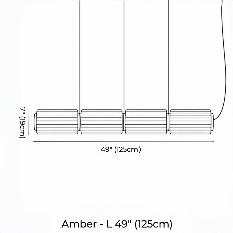 Mallory Column Glass Horizontal Pendant Light