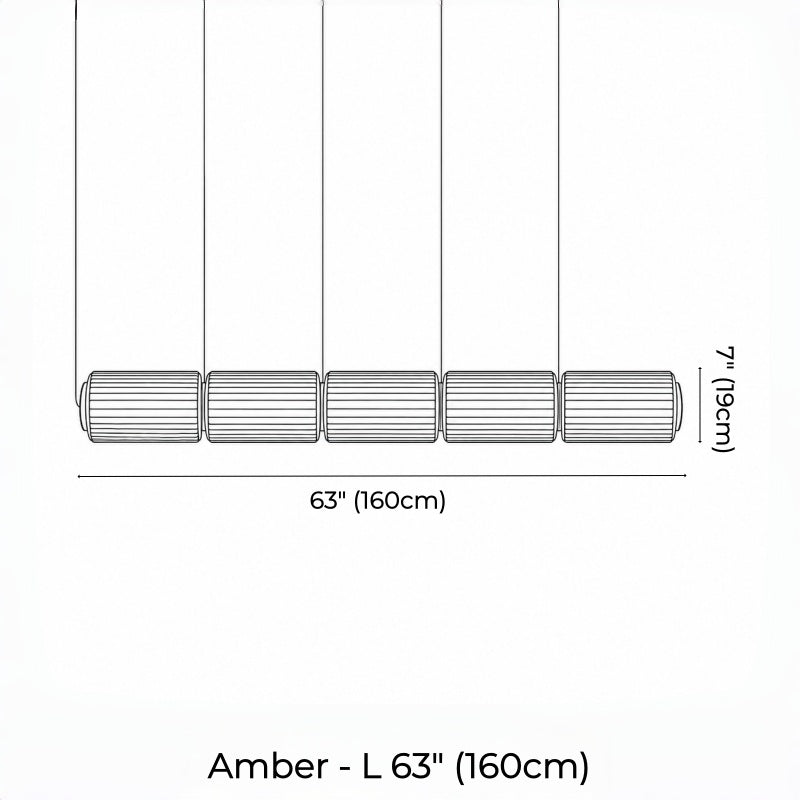 Mallory Column Glass Horizontal Pendant Light