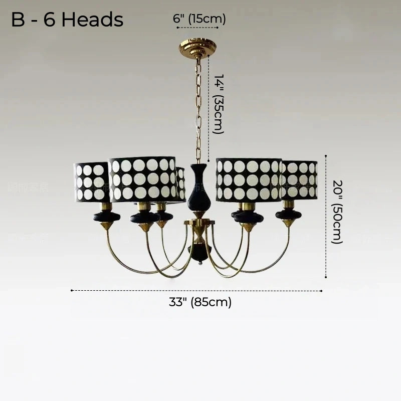 Colette Mid-Century Polka Dot Chandelier