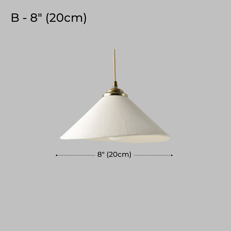 Rustic White Ceramic Pendant Light for Kitchen & Dining