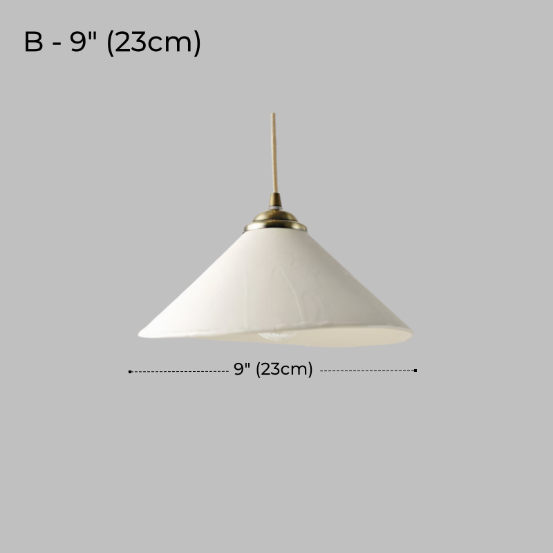 Rustic White Ceramic Pendant Light for Kitchen & Dining