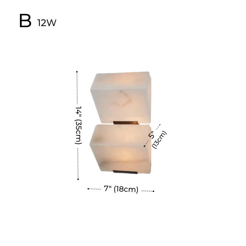 Outdoor Alabaster LED Wall Sconce, Waterproof