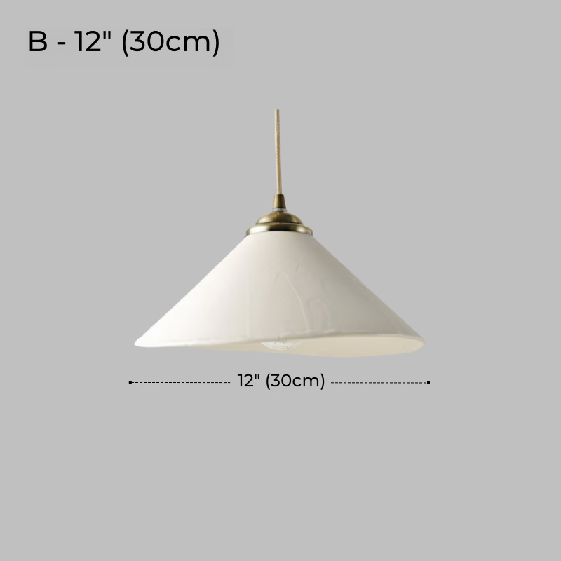 Rustic White Ceramic Pendant Light for Kitchen & Dining