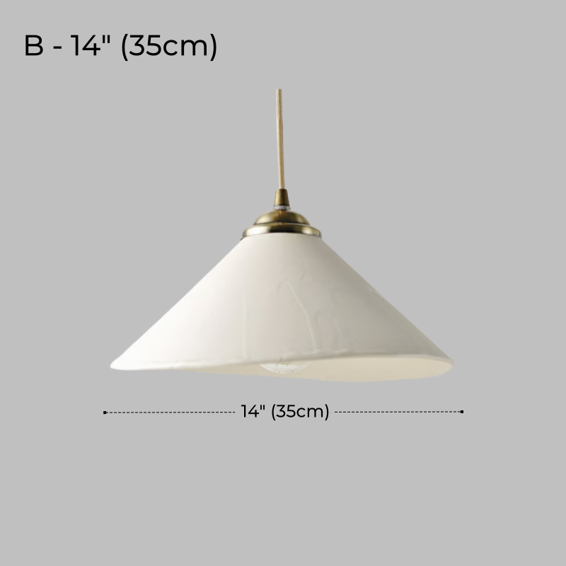 Rustic White Ceramic Pendant Light for Kitchen & Dining