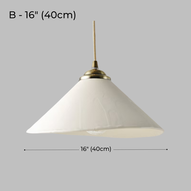 Rustic White Ceramic Pendant Light for Kitchen & Dining
