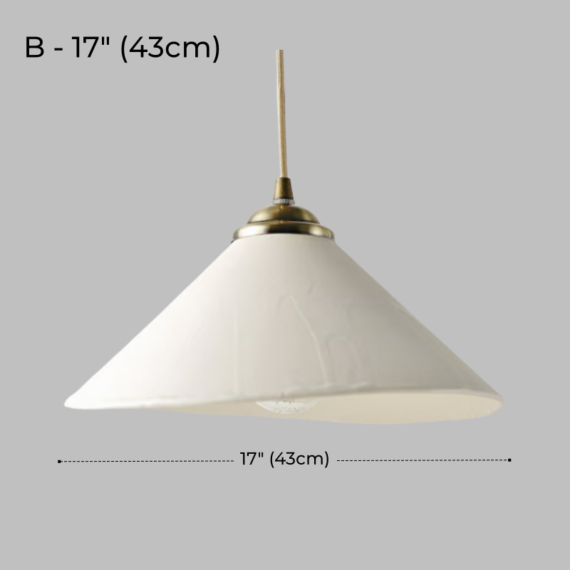 Rustic White Ceramic Pendant Light for Kitchen & Dining