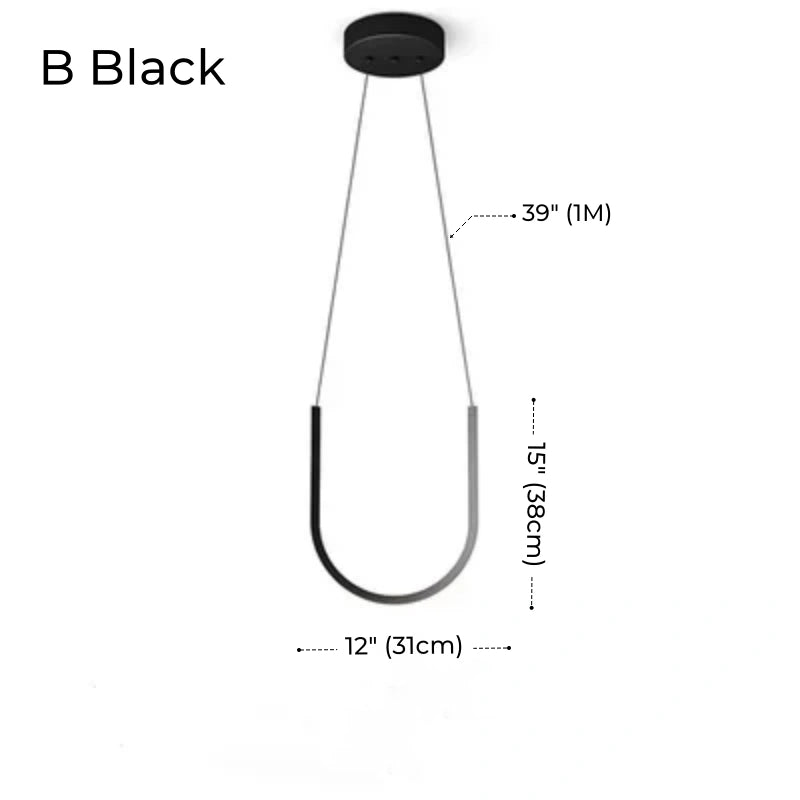 Modern U-Shape LED Pendant Light